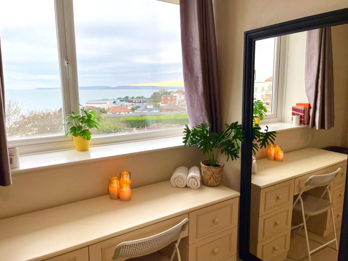 Sea View Family Stay By Beach Gym & Parking 伯恩茅斯 外观 照片